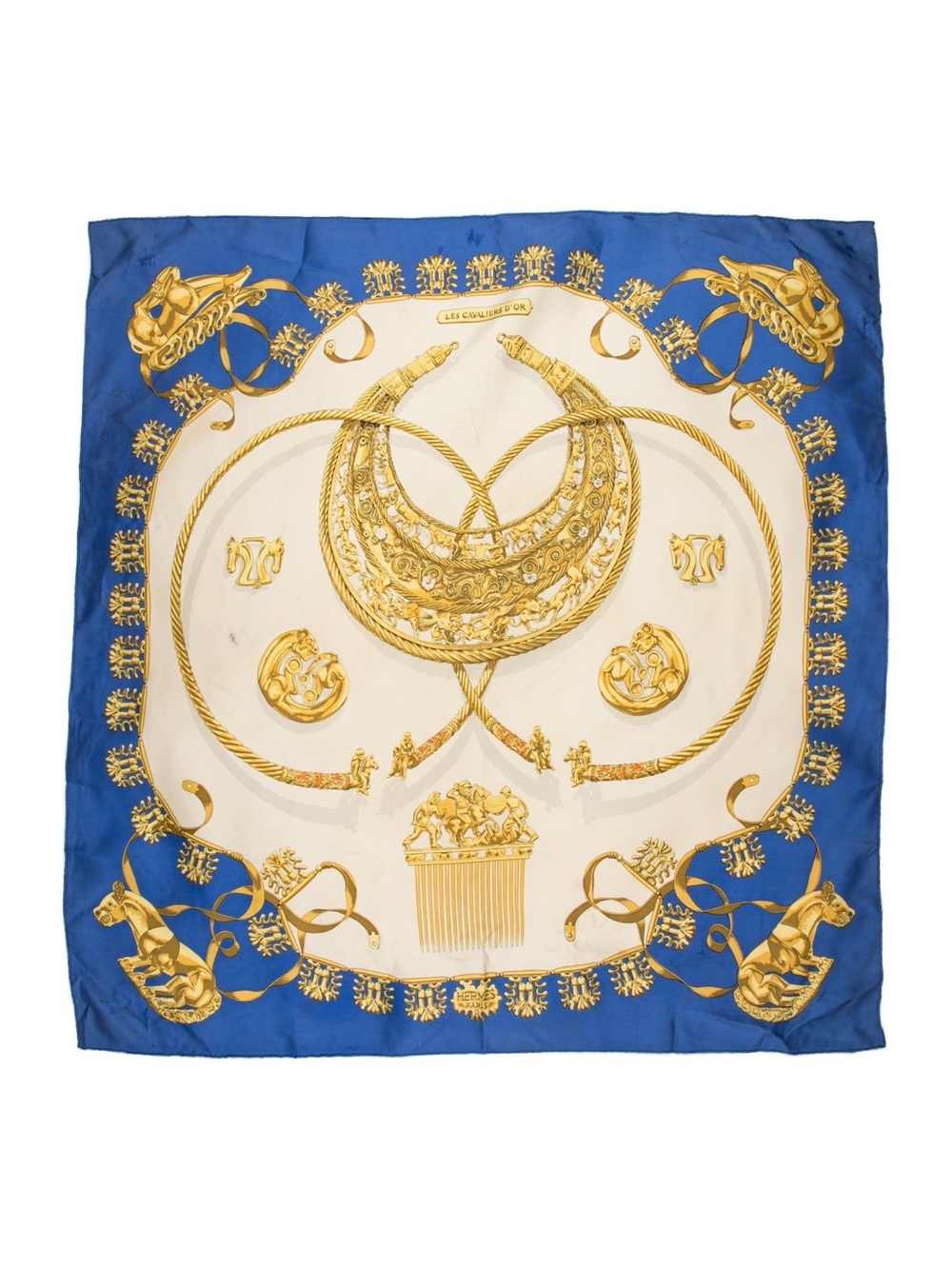 Hermes Cavaliers d’OR Silk‎ Scarf